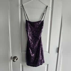 Lucy in the Sky Purple Sequin Dress